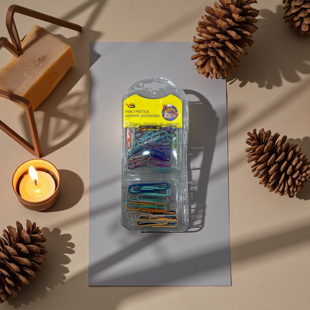 Colored paper clips + paper clip packaging box details Picture