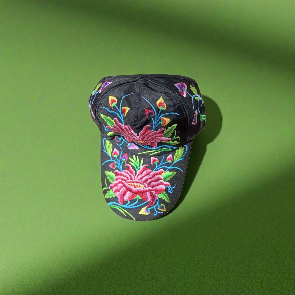 刺绣花卉图案时尚休闲帽春夏款帽子