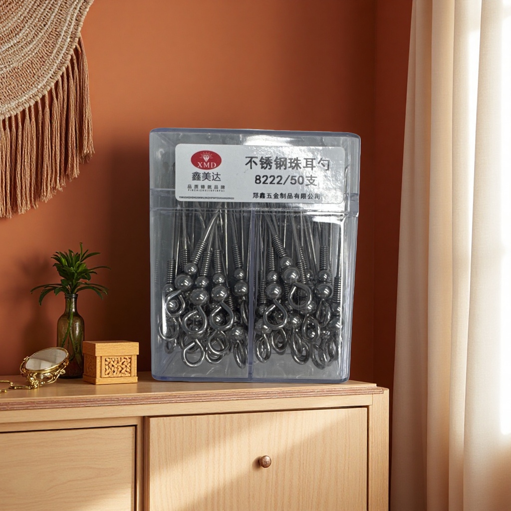 The stainless steel bead ear spoon is a unique, exquisite, portable and high-quality jewelry tool details Picture
