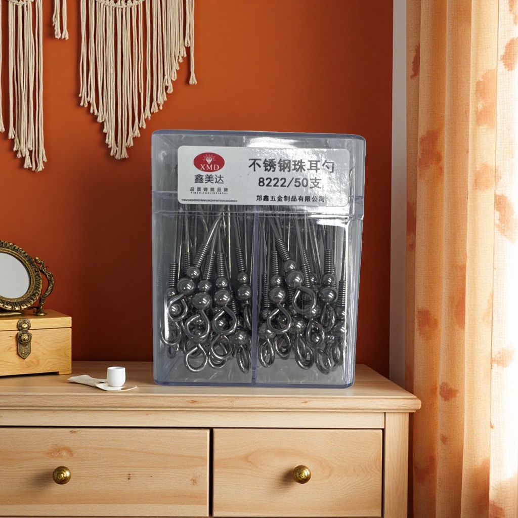 The stainless steel bead ear spoon is a unique, exquisite, portable and high-quality jewelry tool Specification image