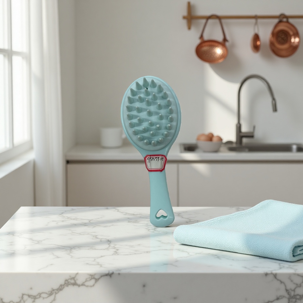 The light blue massage comb is a perfect tool for unblocking the scalp, massage and hair care Application Scenario