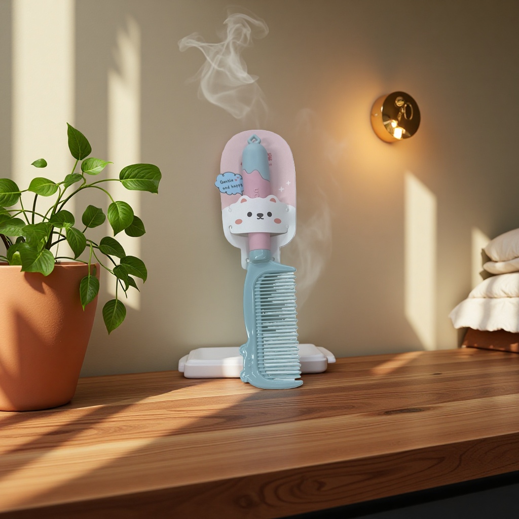 Cute cartoon-shaped comb, anti-static and smooth comb for girls and children Application Scenario