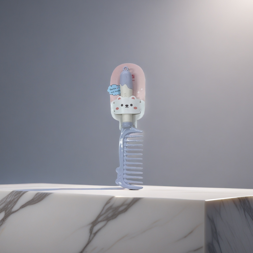 Cute cartoon cat-shaped comb, anti-static, smooth hair care, soft and easy to comb Application Scenario