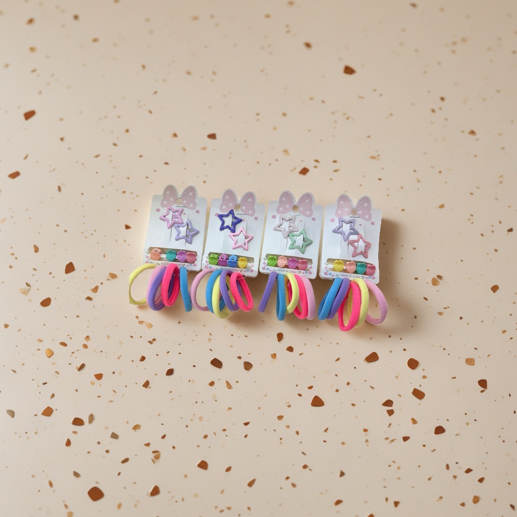 Colorful hair bands, star hair clips and hair accessories set, cute, fashionable and trendy gift for girls
