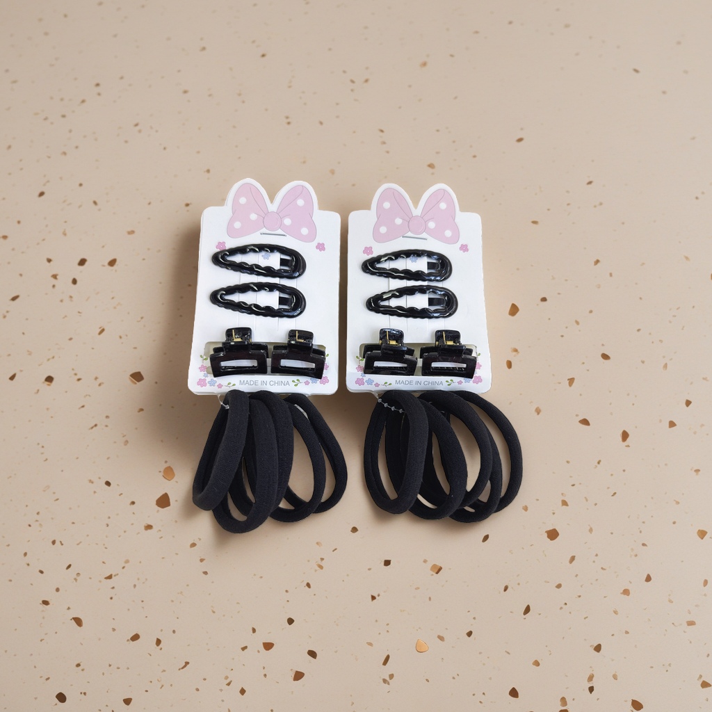 Black hair accessories, hair clips and hair bands are simple and versatile daily headwear. Women's black hair clips and hair bands Specification image