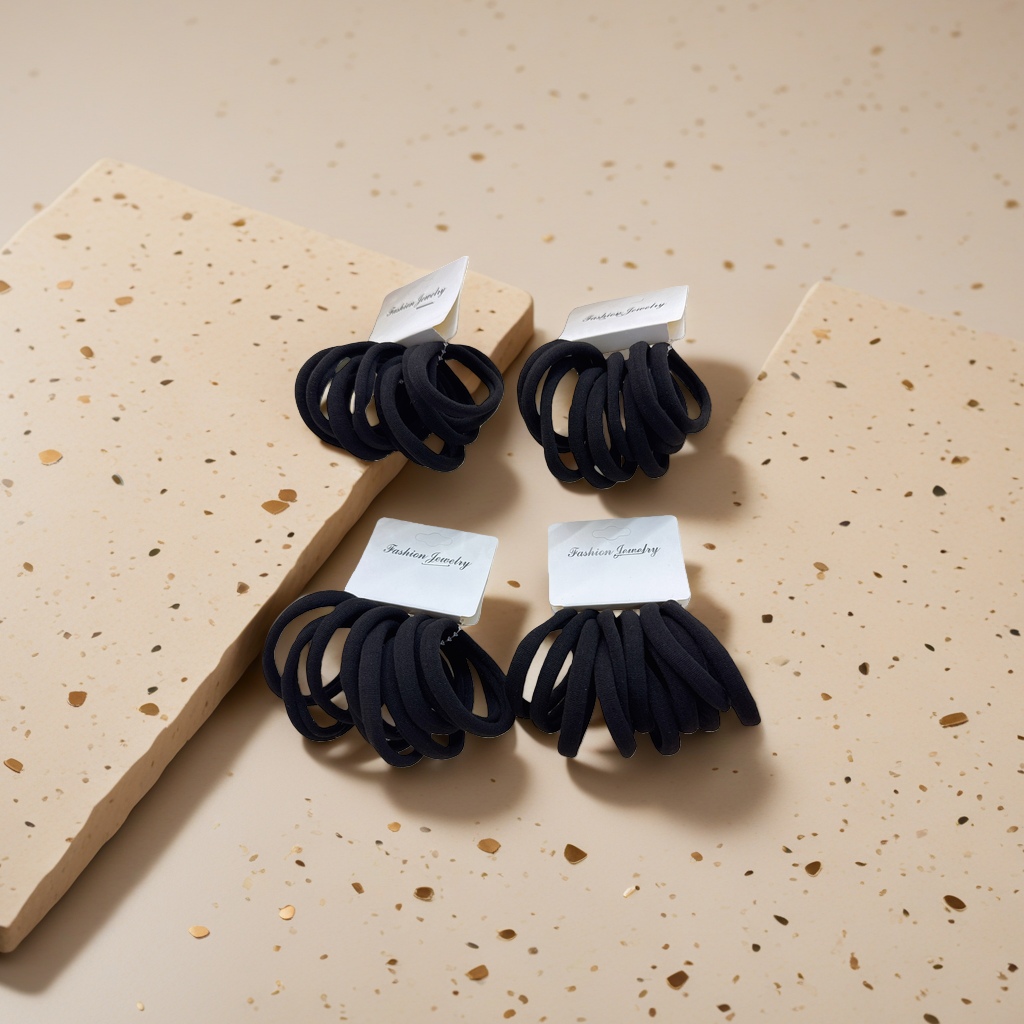 Black hair tie, large hair tie, a fashionable and versatile hair tie Specification image