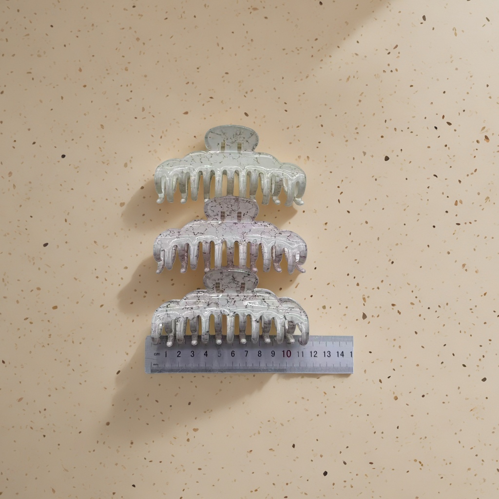Transparent marble-patterned hair clips, simple and fashionable hair accessories, Korean style trendy hair clips for women details Picture