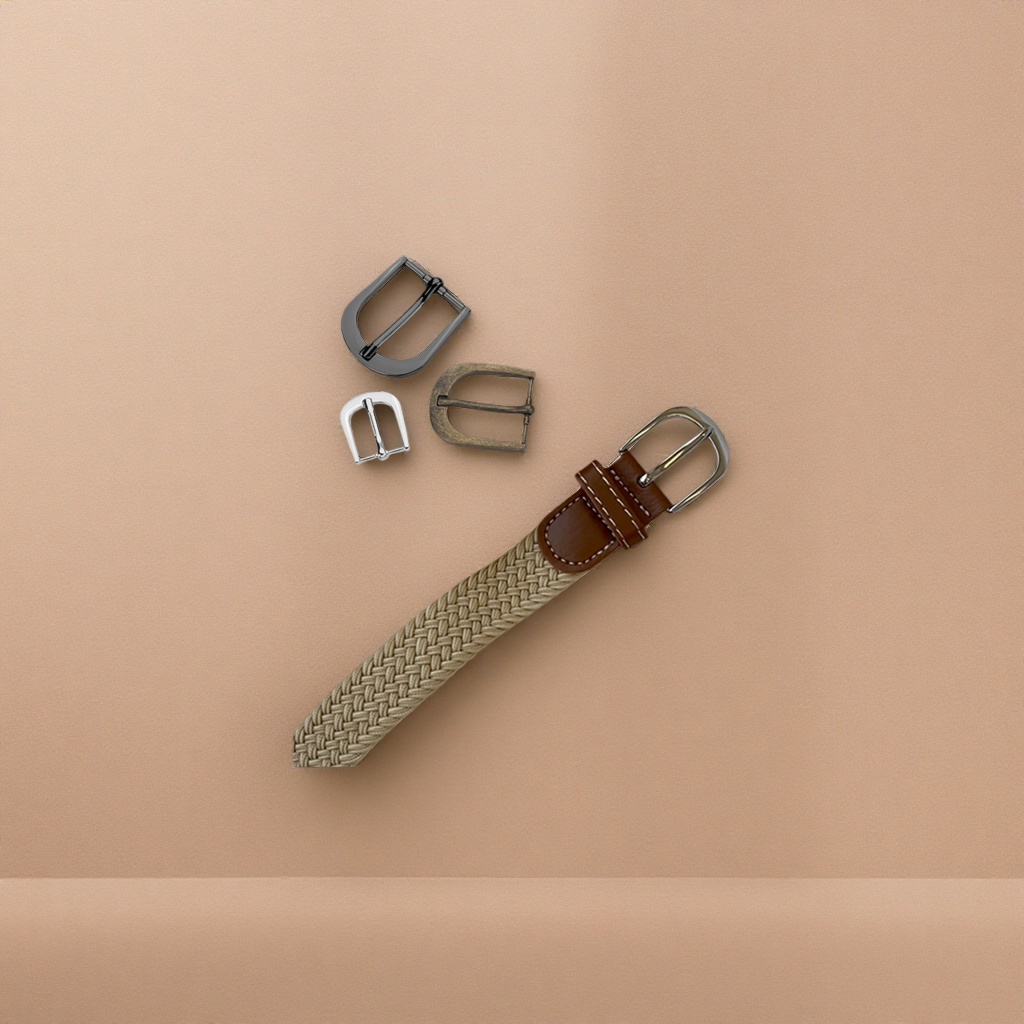 The woven belt with metal buckle is simple and fashionable. It is thickened and wear-resistant for men