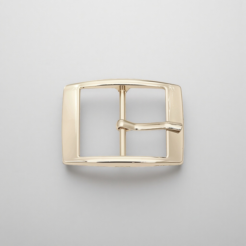 Golden belt buckle men's simple metal belt buckle men's classic and fashionable real belt buckle details Picture