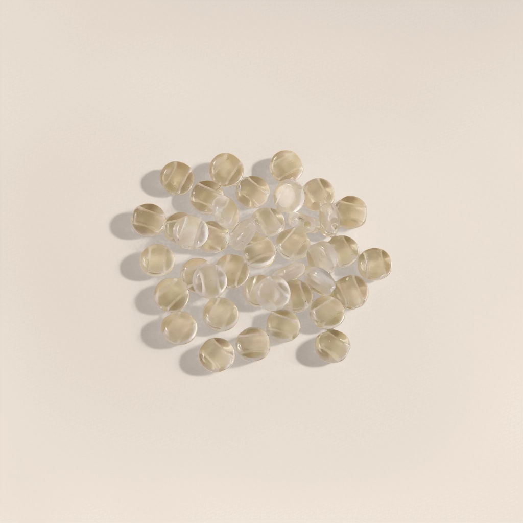透明珠子水晶珠子100颗装彩色玻璃珠子装饰材料 diy手工制作配件