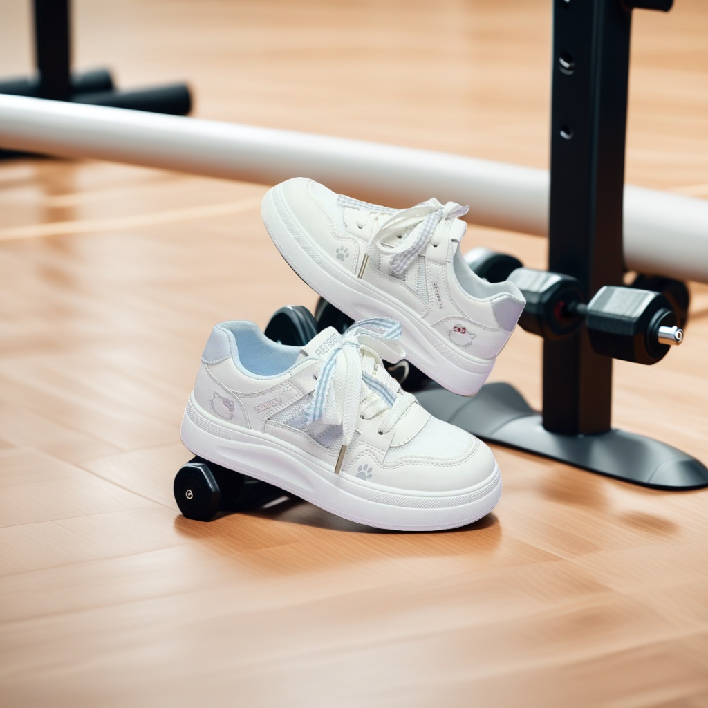 White sports shoes are breathable, comfortable, anti-slip, wear-resistant, lightweight and casual Specification image