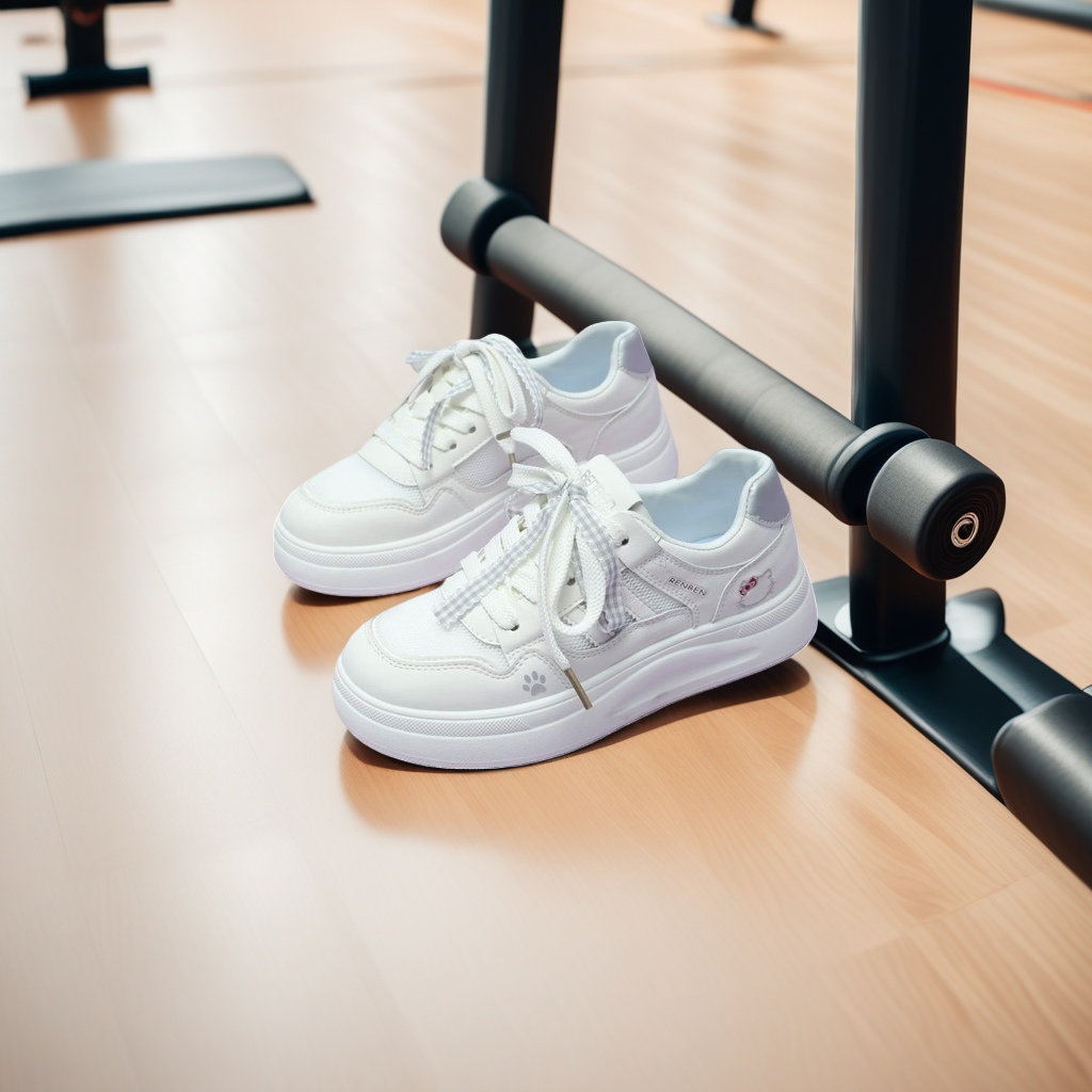 White sports shoes are breathable, comfortable, anti-slip, wear-resistant, lightweight and casual Application Scenario