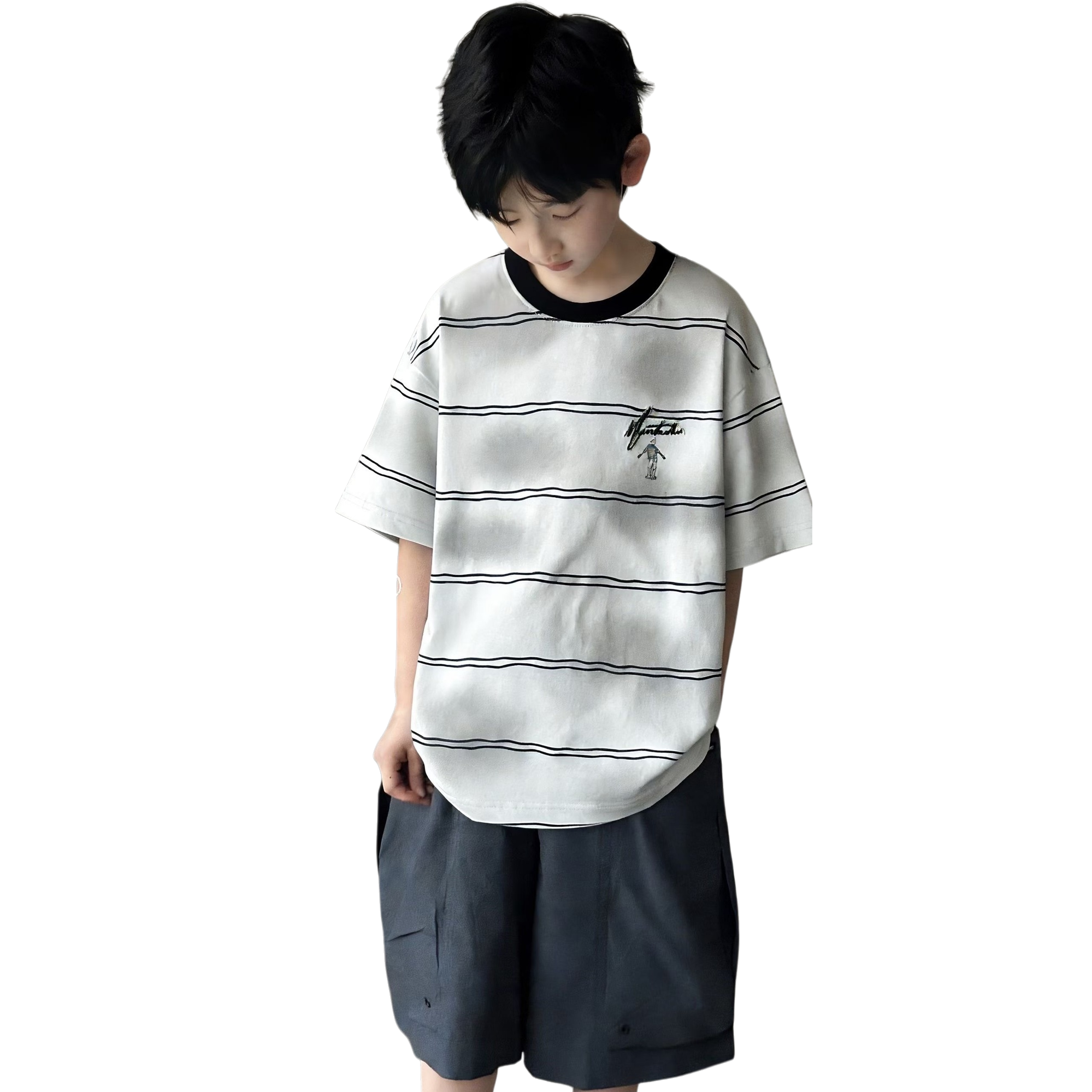儿童T恤短裤童装女童短袖韩版衣服儿童短袖韩版休闲套装