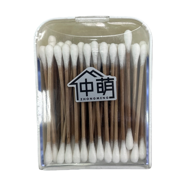 Cotton swab + transparent plastic box Item Picture