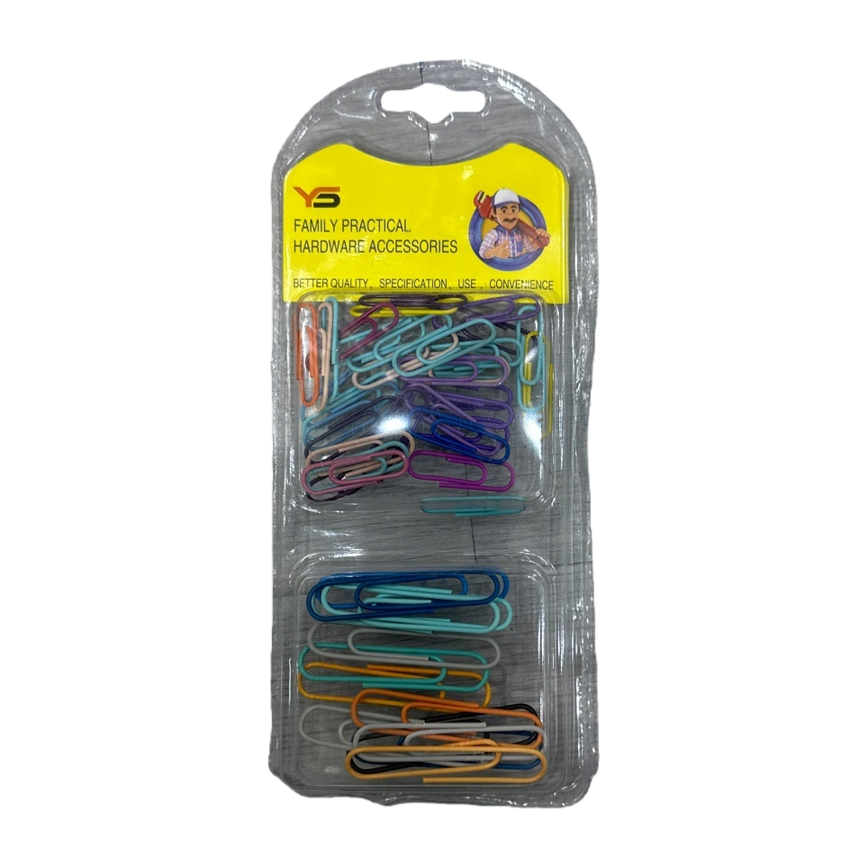 Colored paper clips + paper clip packaging box Item Picture