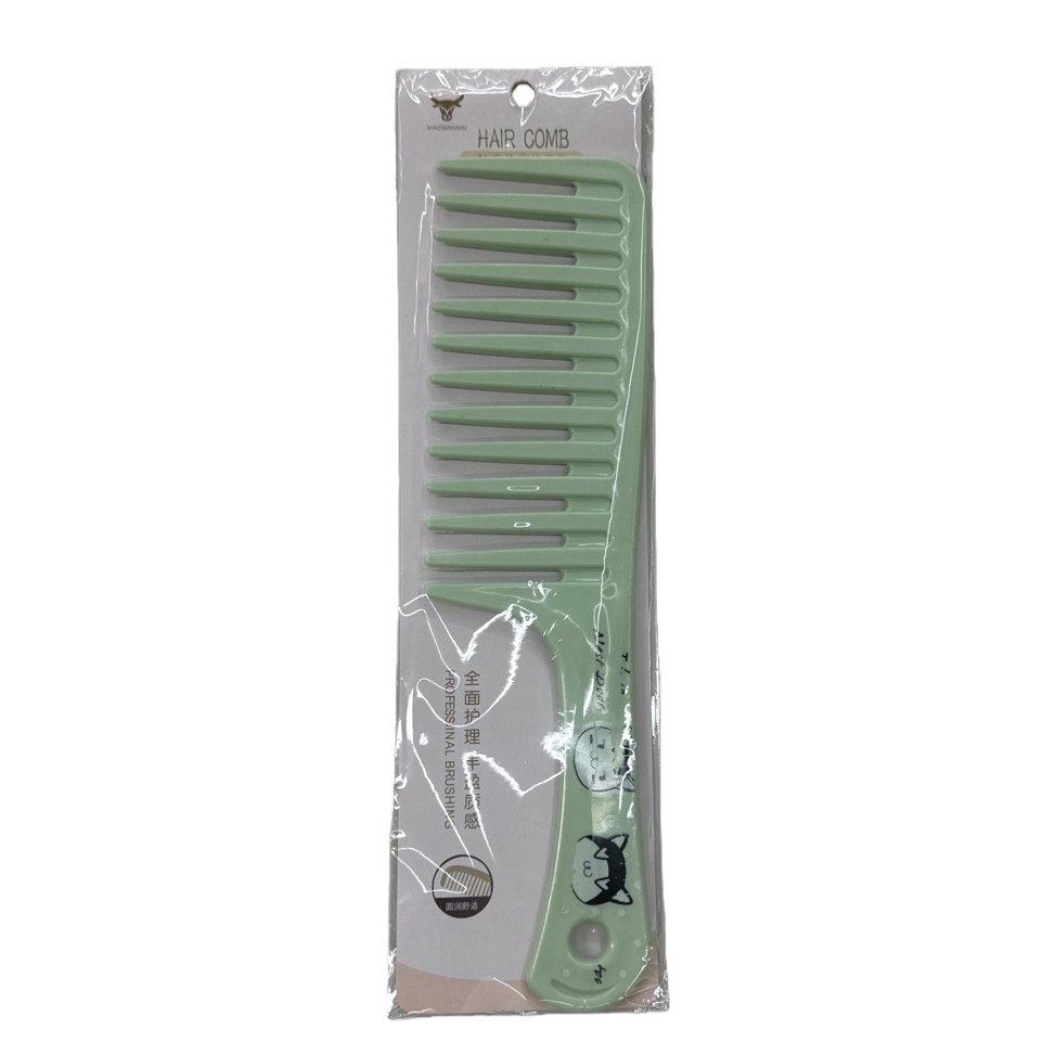 The green natural bamboo comb is a perfect tool for hair care and smoothness Item Picture