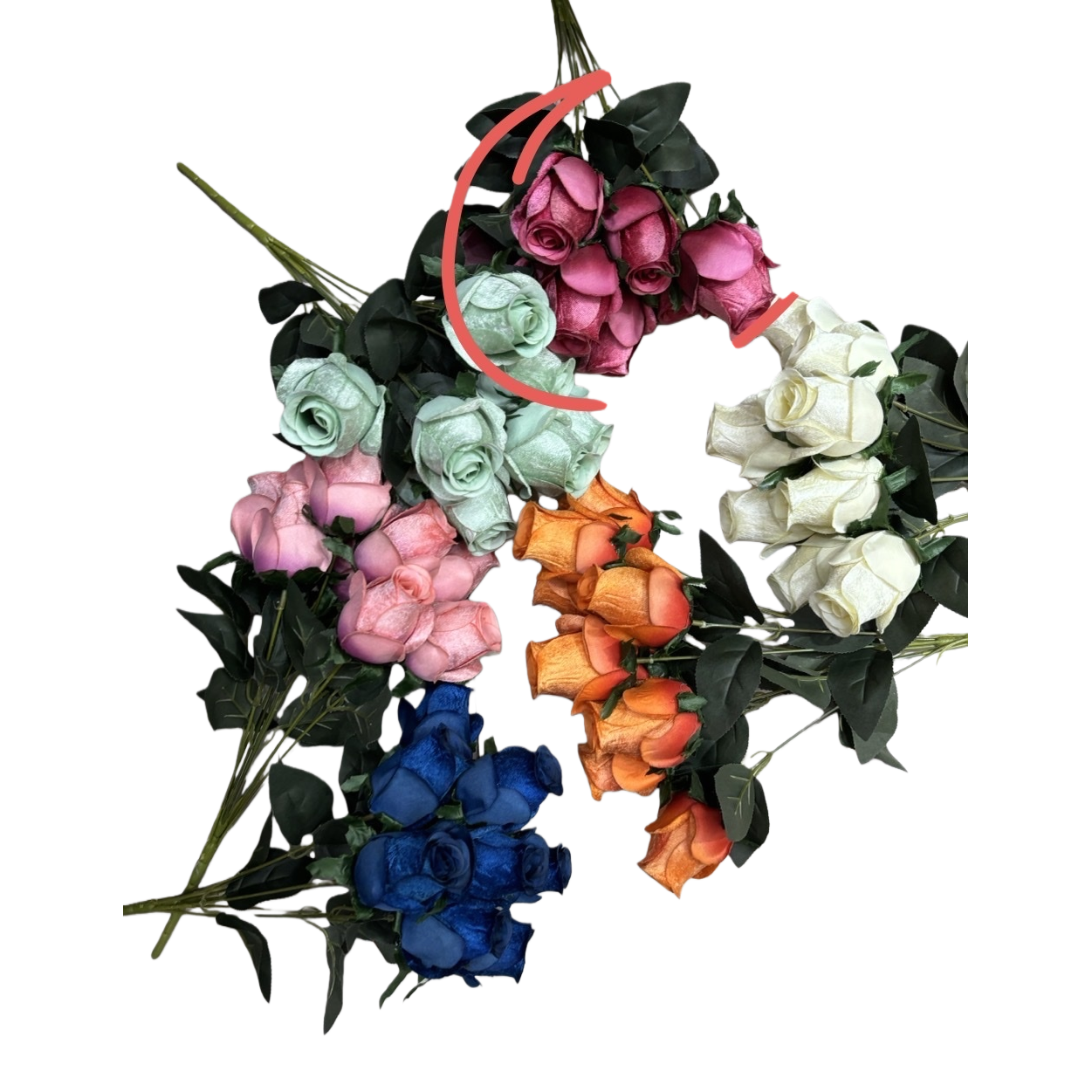 玫瑰花束鲜花永生花礼盒送女友生日礼物浪漫表白花束白底实物图