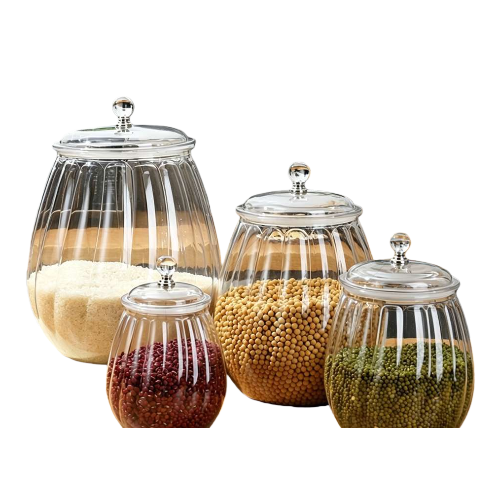 Factory direct sales of transparent sealed plastic storage tank sets, household sealed preservation storage boxes, large-capacity food containers Item Picture