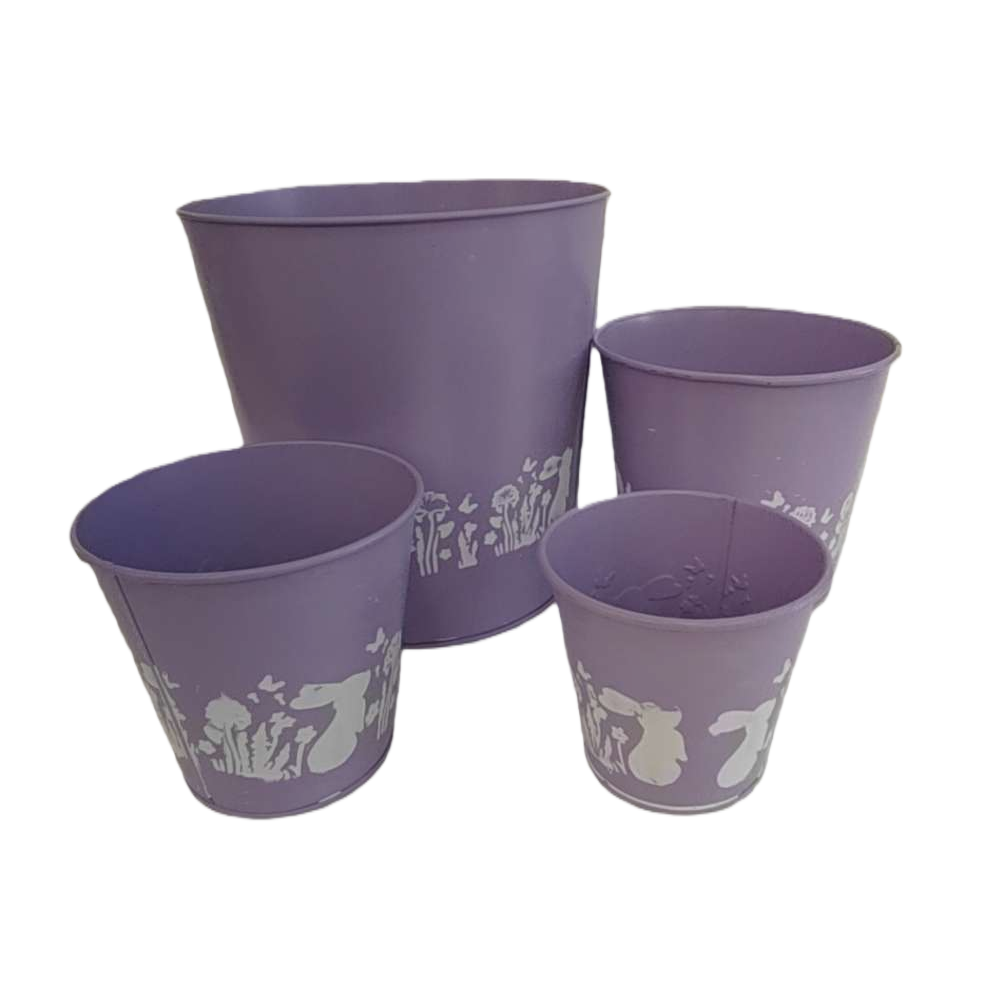 紫色花盆创意花盆室内盆栽植物花盆家用装饰花盆白底实物图