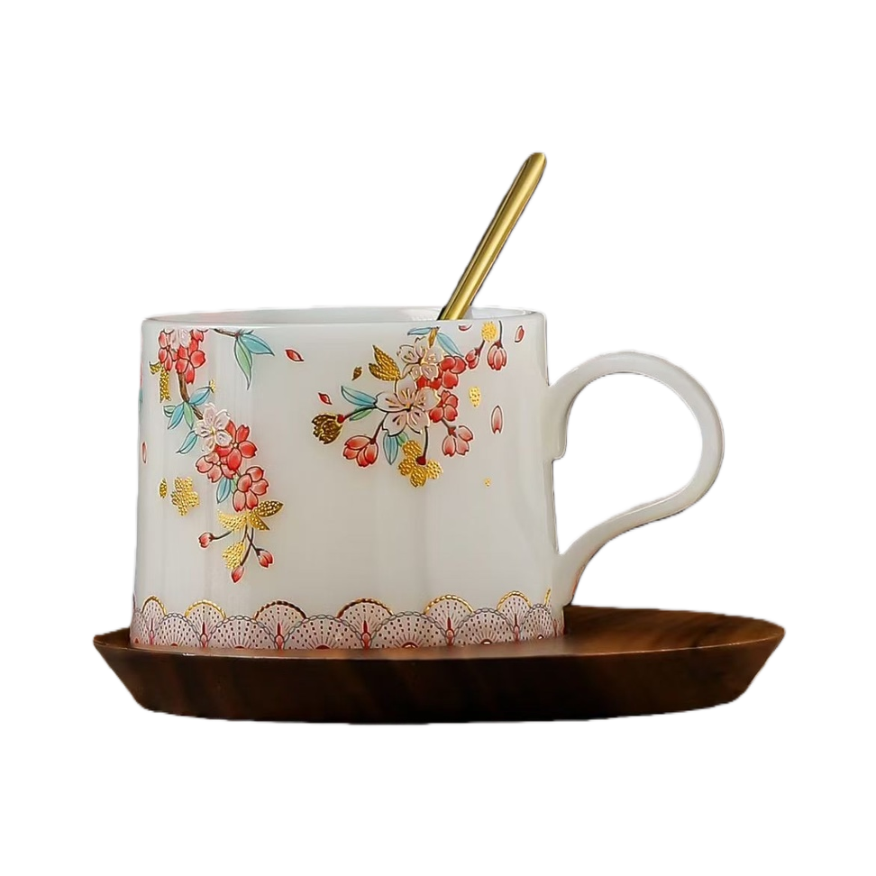 Exquisite ceramic cups, elegant design, beautiful and practical tea sets, household items cups, coffee cups Item Picture