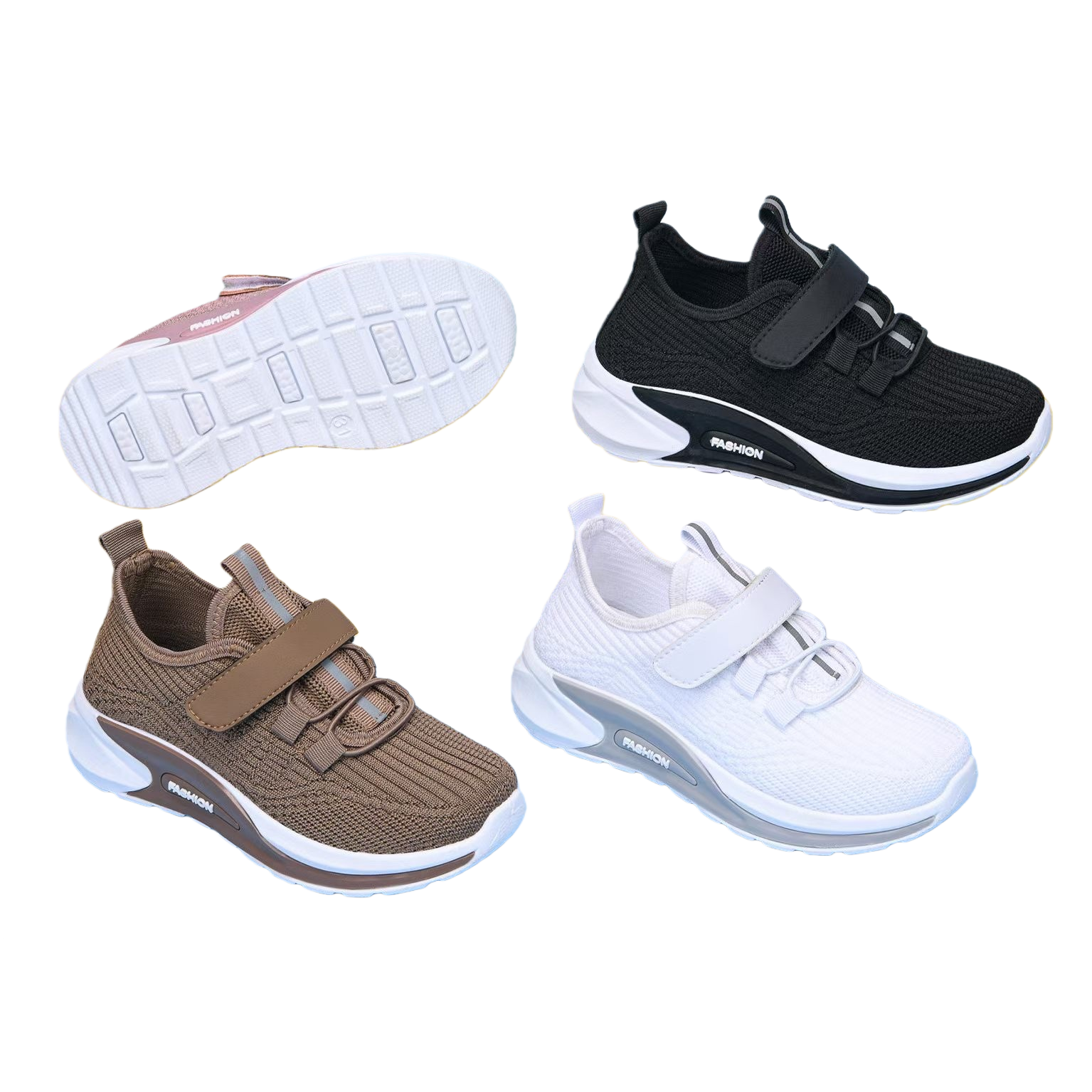 运动鞋透气轻便缓震防滑跑步鞋男女款经典款白底实物图