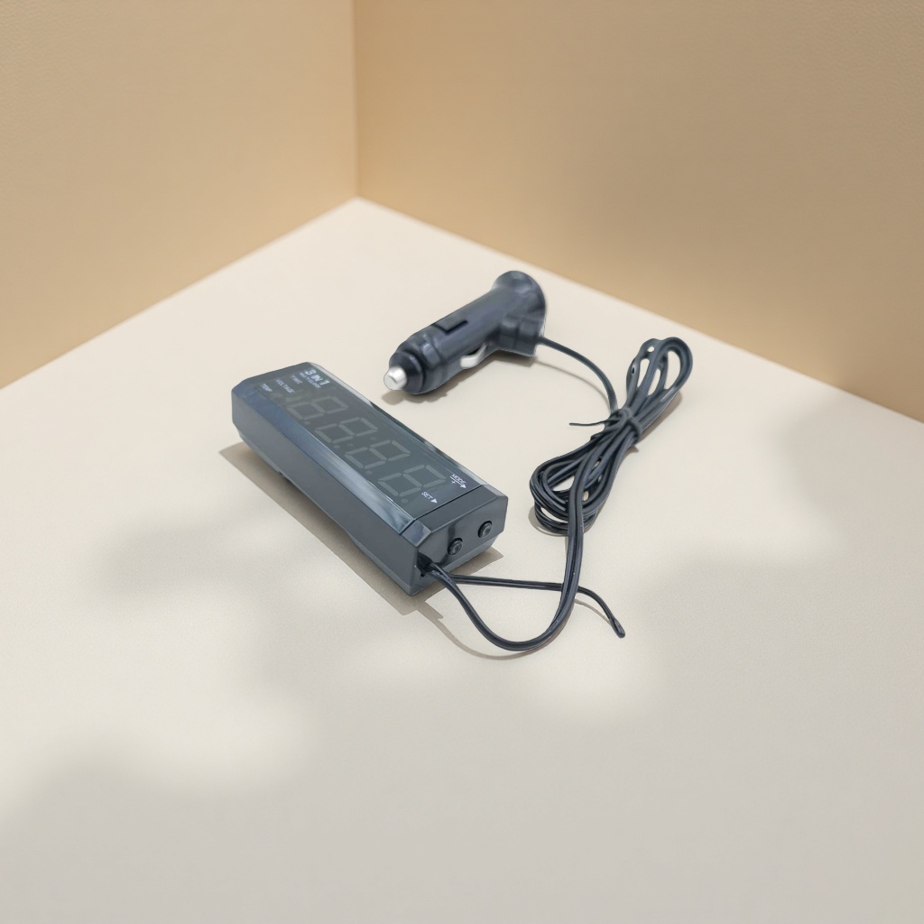 车载数字时钟电子设备 12寸液晶显示 静音精准时钟 details Picture