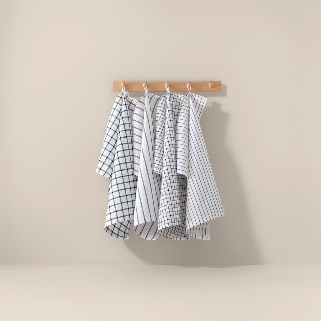 Black and white checkered towel, thickened, absorbent, soft and large-sized for home use Application Scenario