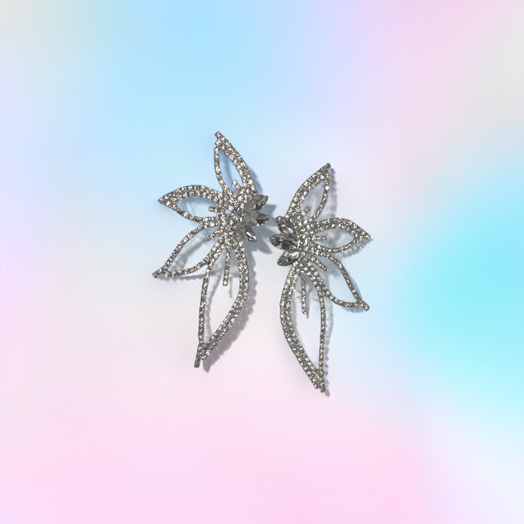 花朵蝴蝶造型精致耳环女简约时尚饰品日常佩戴 details Picture