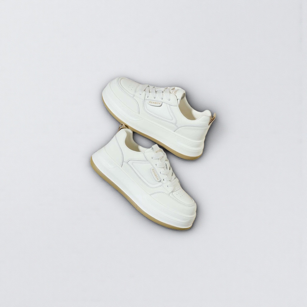 White sports shoes for men and women, casual running shoes, lightweight, breathable, anti-slip and wear-resistant Specification image