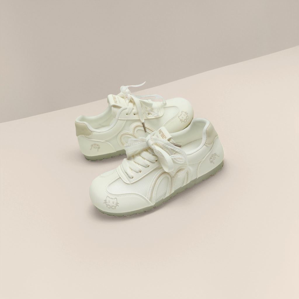 The white sports shoes are breathable, comfortable, lightweight and anti-slip, suitable for both men and women Specification image
