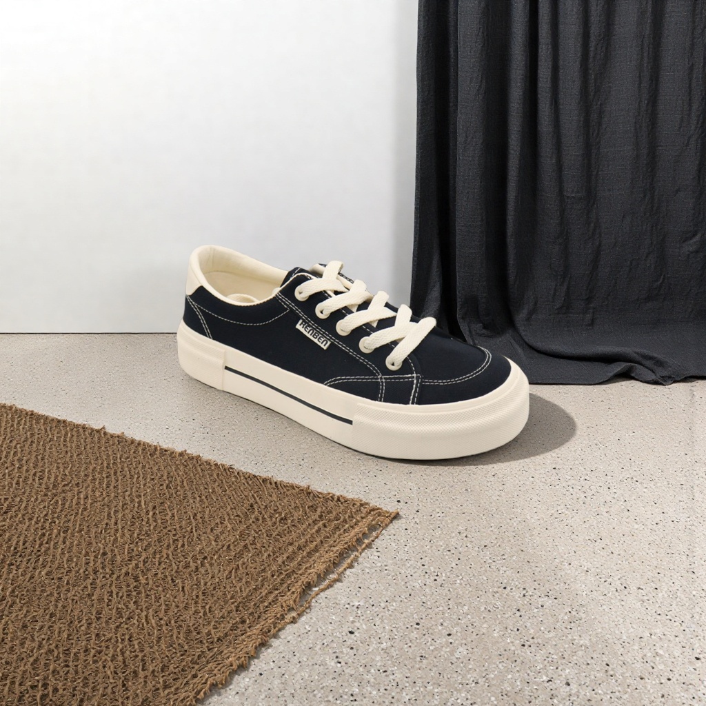 Black canvas casual sports shoes for men, 180g, anti-slip, wear-resistant, breathable and comfortable, classic style