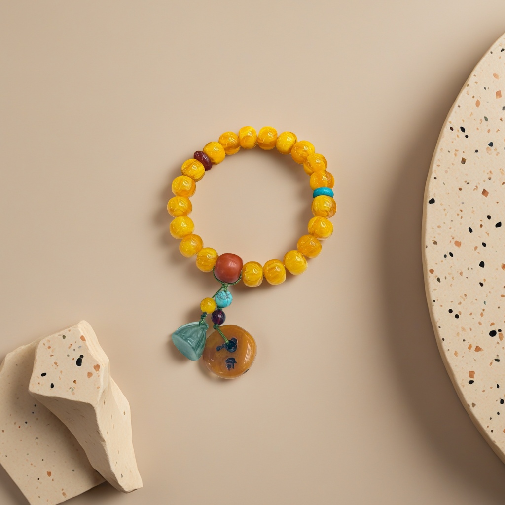 Natural Bodhi bracelet with 108 Buddhist prayer beads, an accessory for spiritual practice