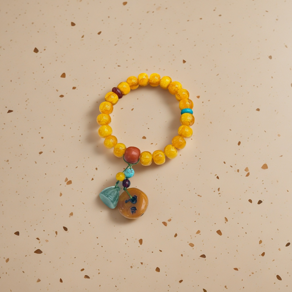 Natural Bodhi bracelet with 108 Buddhist prayer beads, an accessory for spiritual practice Specification image