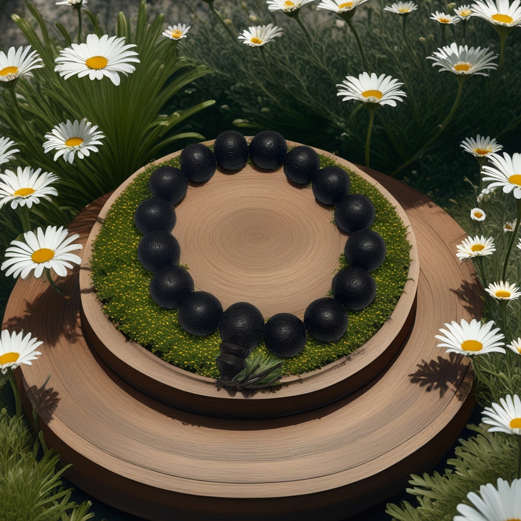 Black wooden bracelet with natural texture, a simple and fashionable accessory for men Application Scenario