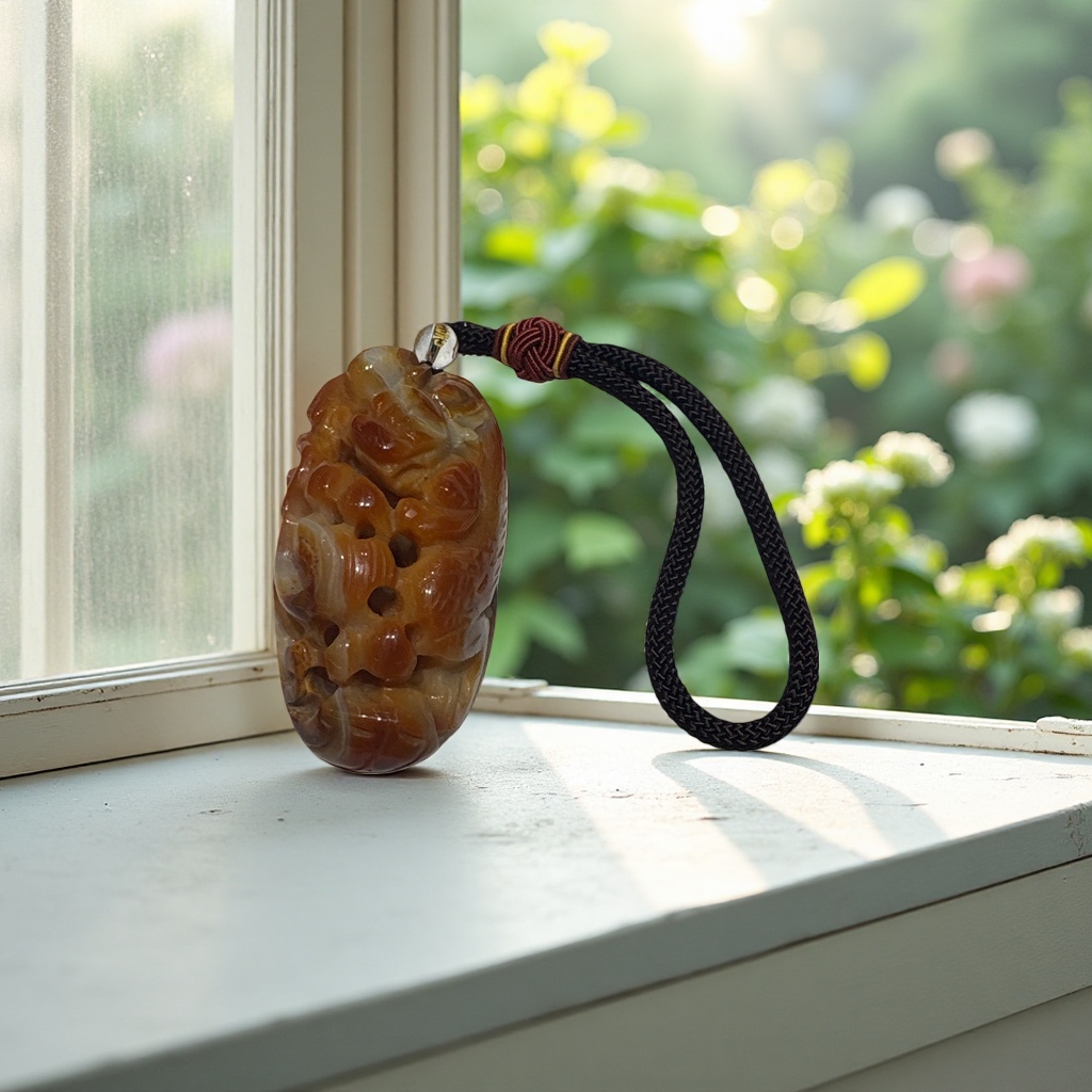 Jade pendants, carved ornaments, exquisite display items, handicrafts, home decorations Application Scenario