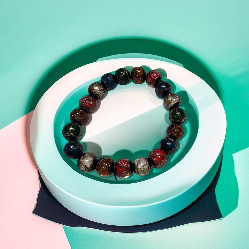 Colorful bead bracelet for girls, Korean style, fashionable and simple collarbone chain gift for girls details Picture