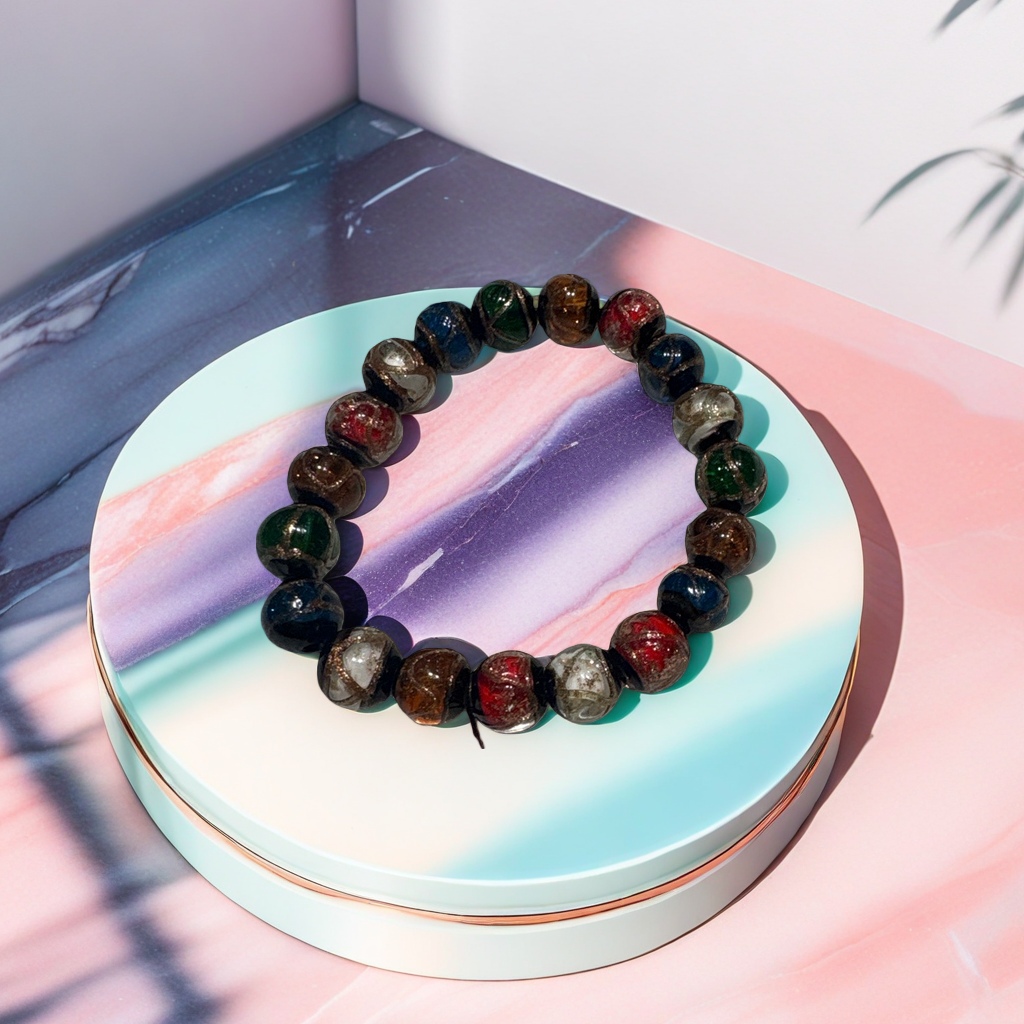 Colorful bead bracelet for girls, Korean style, fashionable and simple collarbone chain gift for girls Specification image