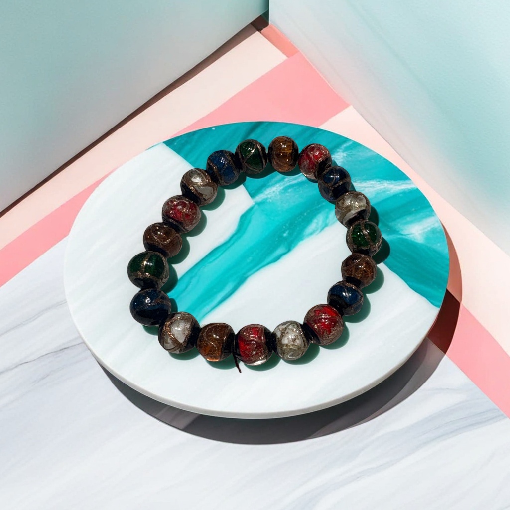 Colorful bead bracelet for girls, Korean style, fashionable and simple collarbone chain gift for girls Application Scenario