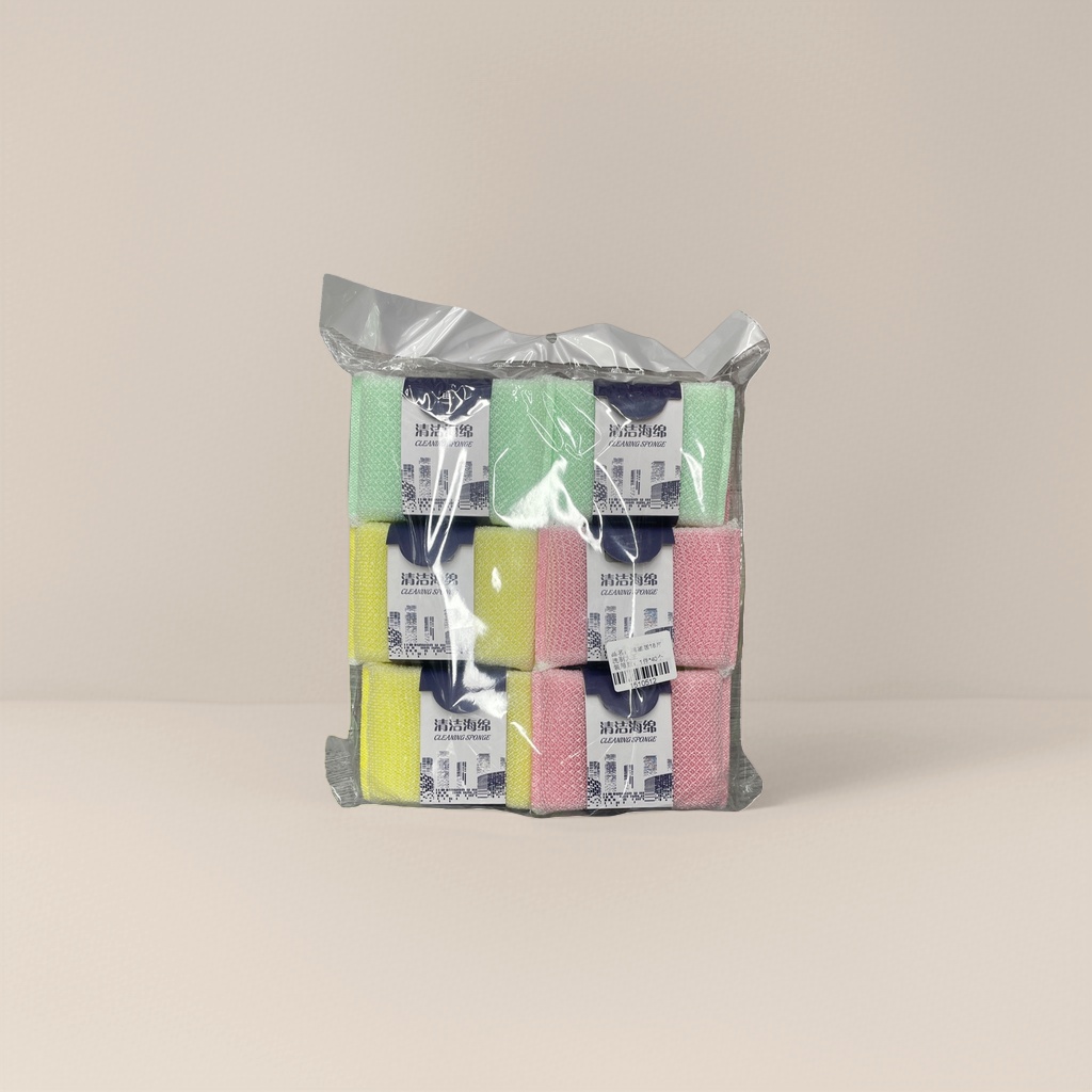 The cleaning sponge can remove oil stains. The kitchen dishwashing sponge can be used for scrubbing and washing detergent. The sponge is durable and does not shed debris Specification image