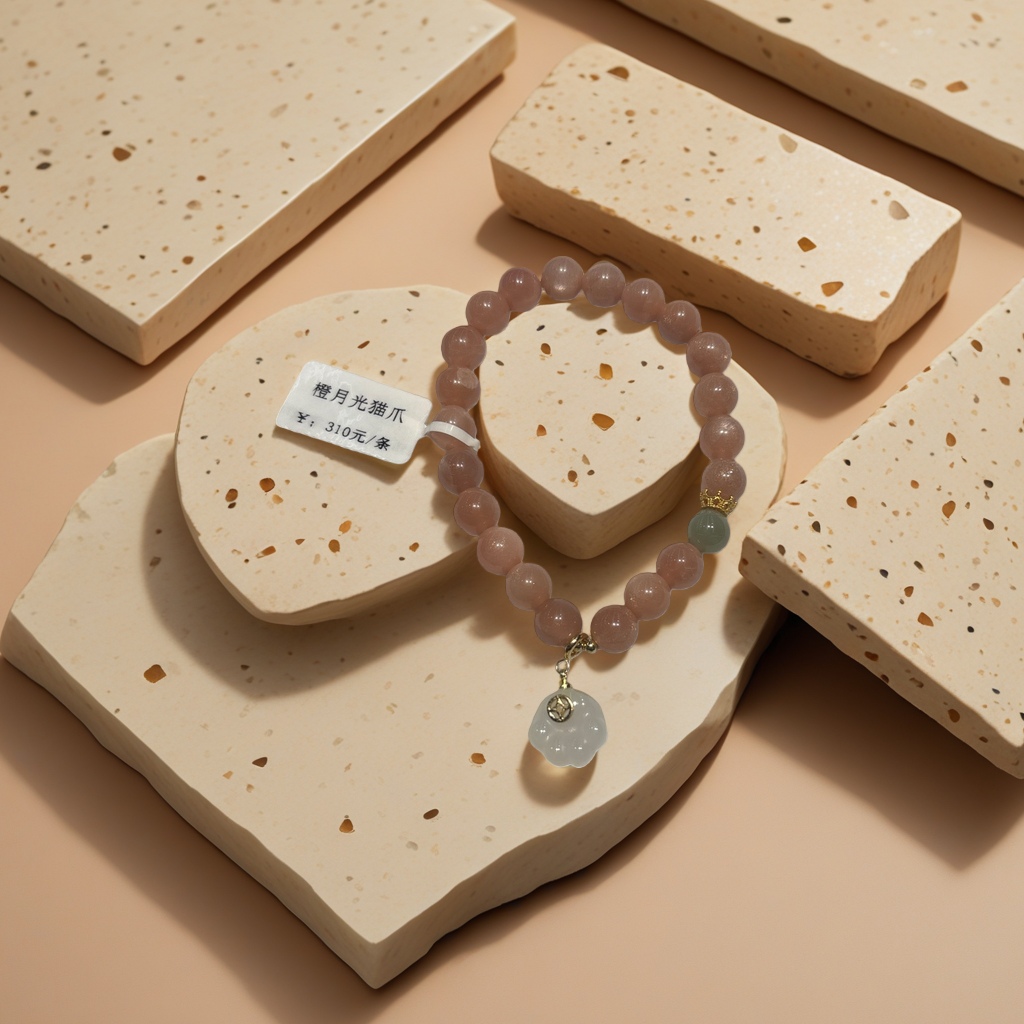 Orange Moonlight cat paw Exquisite bracelet, a trendy accessory for women's fashion Application Scenario