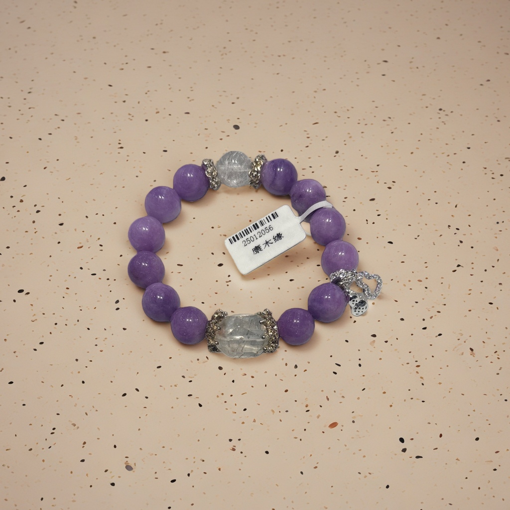 Purple bead bracelet for women, a fashionable and simple design sense bracelet details Picture