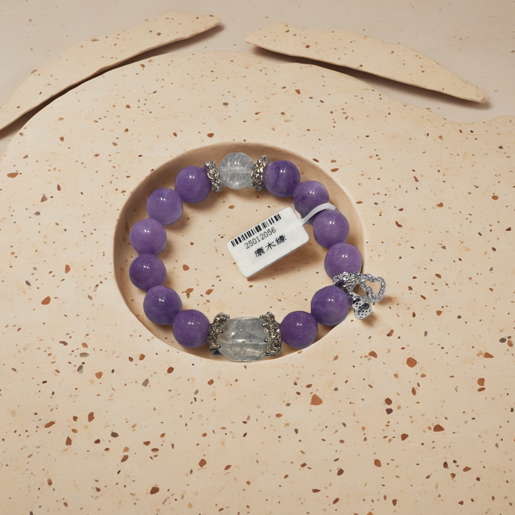 紫色珠子手链女款时尚简约设计感手链