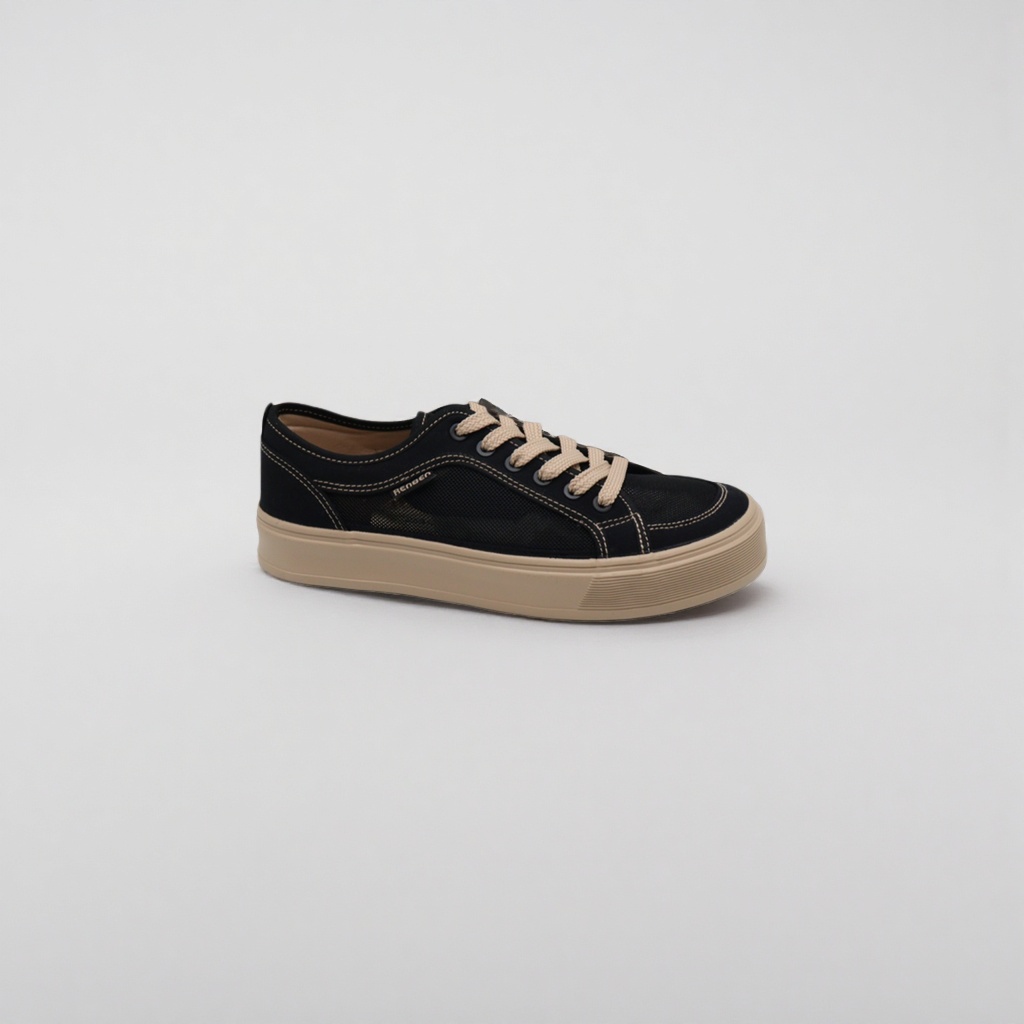 Black sports canvas shoes for men are casual, versatile, anti-slip, wear-resistant, breathable and comfortable details Picture