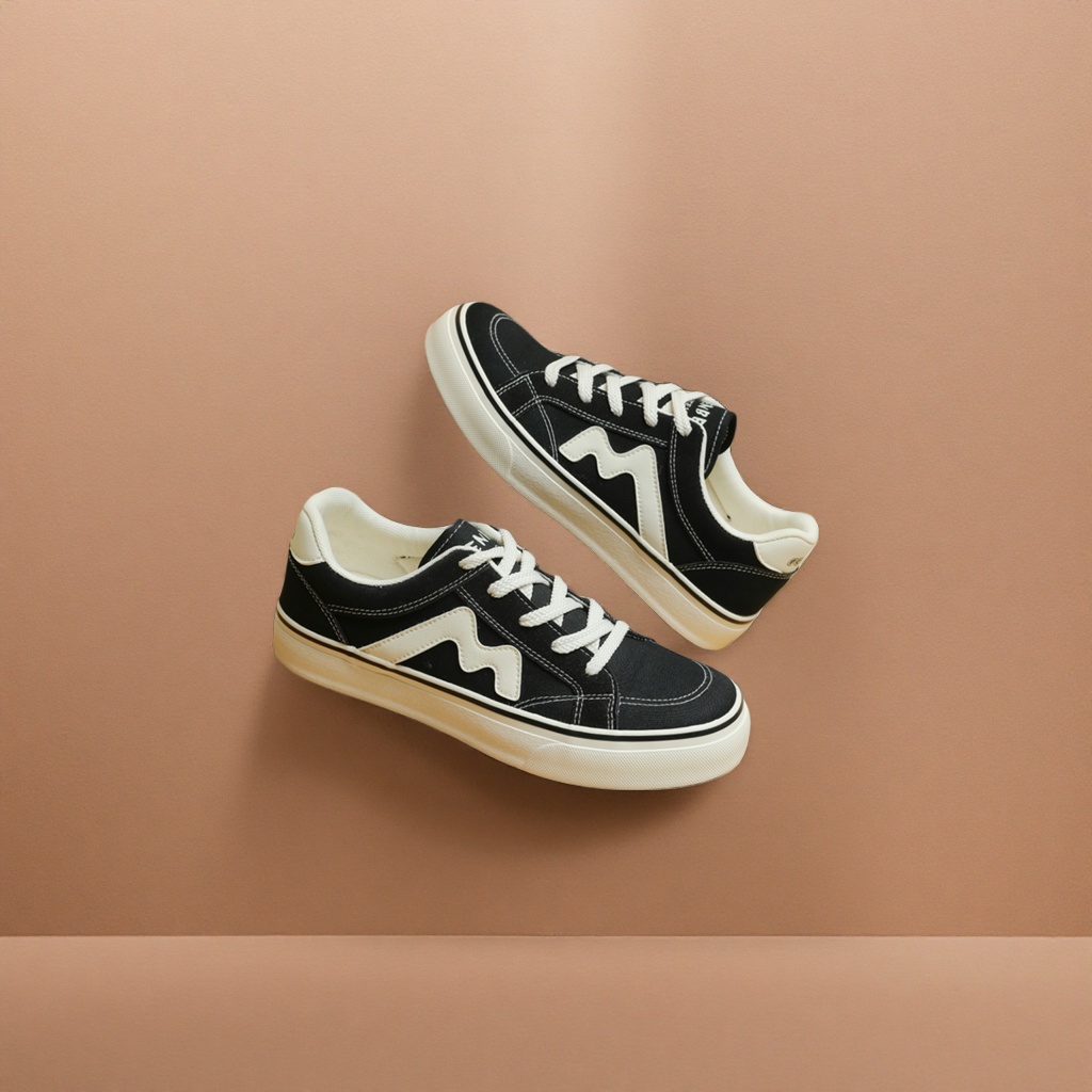 Black classic canvas shoes for men are casual, versatile, durable, anti-slip and breathable Specification image