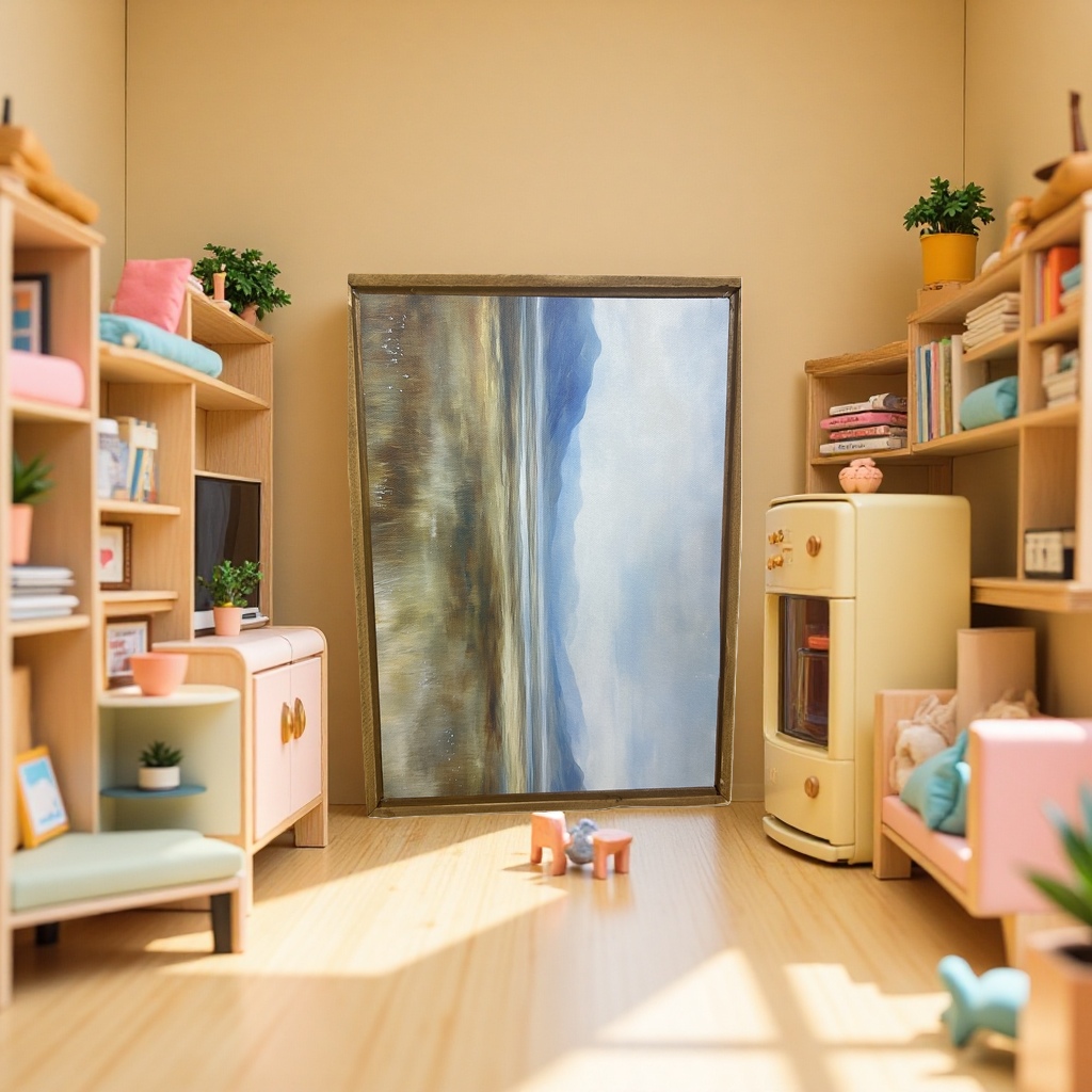 风景画写生作品艺术装饰画客厅挂画简约风格