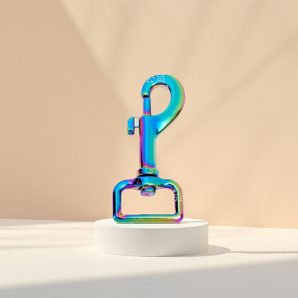 Rainbow-colored metal buckle and metal hook home storage pendant with a simple style Specification image