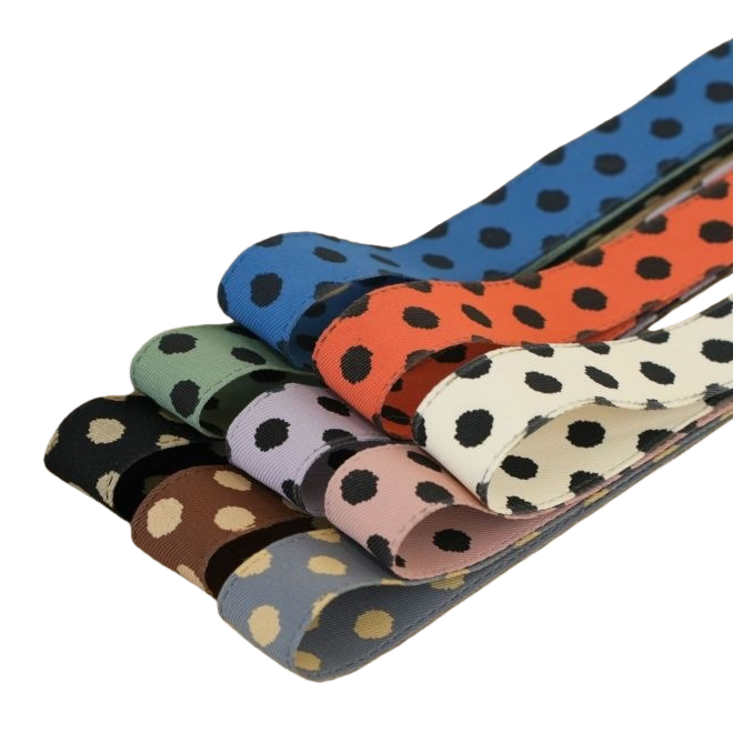 Colorful polka dot fabric tape, fashionable decorative fabric tape, exquisite fabric accessories, 100cm Item Picture