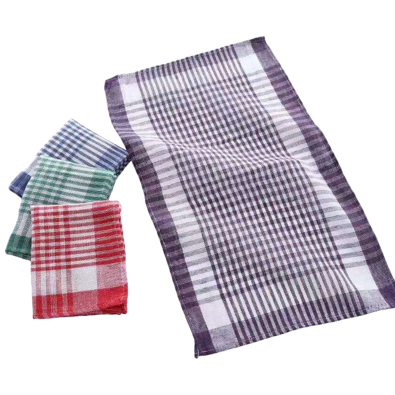 Diseño de cuadros toalla de algodón engrosado absorbente suave doméstico tamaño grande Item Picture