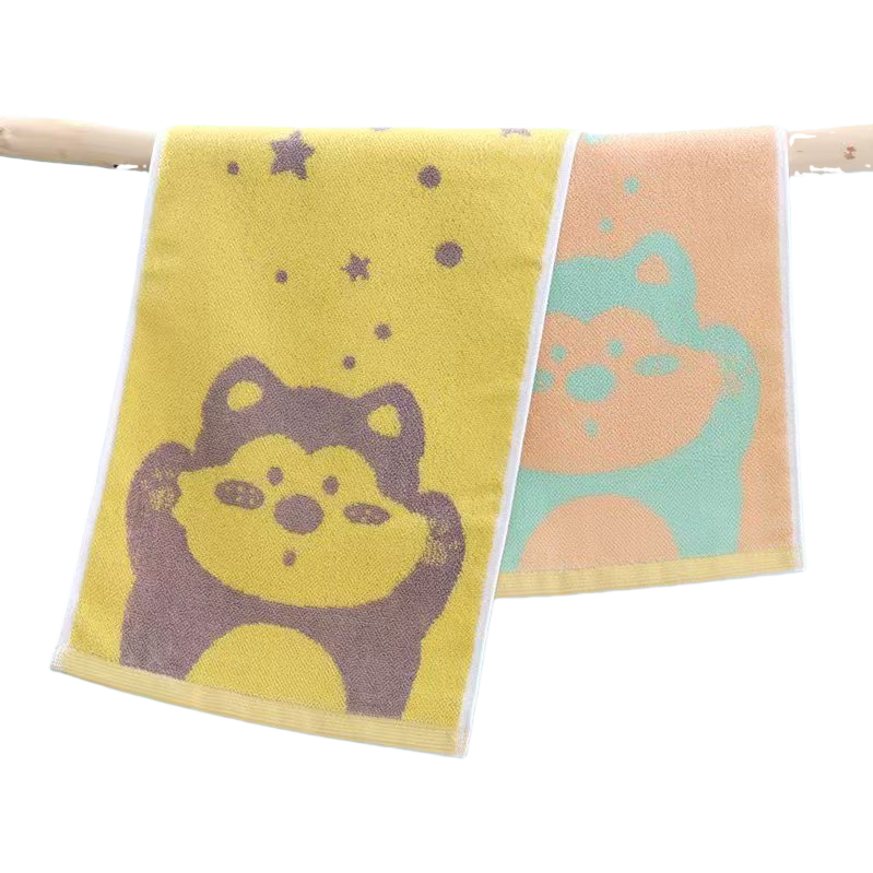 Thickened, absorbent and soft household towels with cartoon patterns for children Item Picture