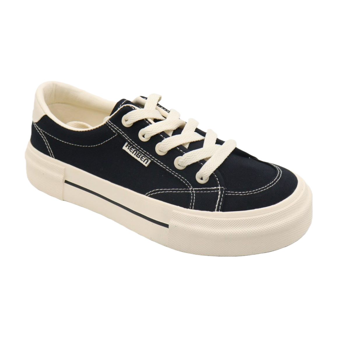 Black canvas casual sports shoes for men, 180g, anti-slip, wear-resistant, breathable and comfortable, classic style Item Picture